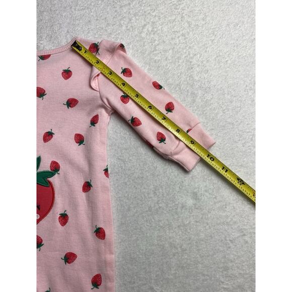 Carter’s Baby Girl Strawberry Footless Sleeper Pink One-Piece Pajamas 3M - Picture 9 of 10